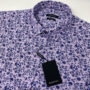 Bugatchi Floral Short Sleeve Button Down Shirt